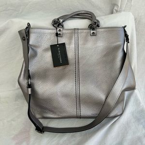Plinio Visona’ - metallic leather handbag